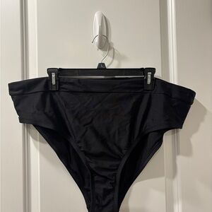 Xhilaration Black High-Waisted Bikini Bottom